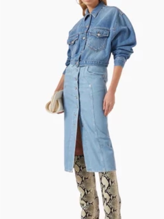 Isabel Marant Dresses & Skirts - Isabel Marant Etoile Vandy Denim Midi Skirt 38 Button Front High Rise Light Wash